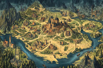 draw any ship, or fantasy map illustration with cool details