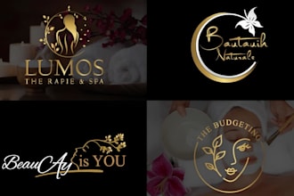 design beauty, cosmetic, fashion, spa, yoga or luxury esthetics logo