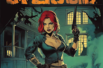 draw realistic cover motion comic book illustration