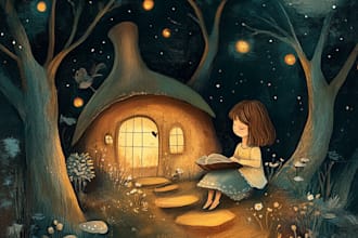 create beautiful children book illustrations