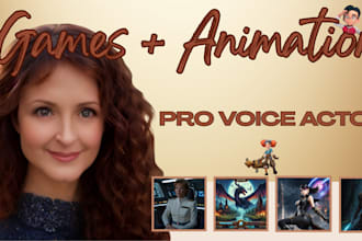 voice aaa game or animation characters with studio precision