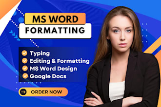 format your word document retype, edit and design google docs manuscript or ppt
