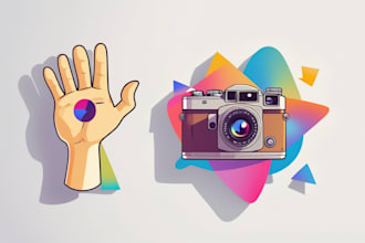 do hand lettering camera logo in my style