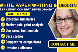 write, design, edit your white paper, crypto currency, roadmap, case studies