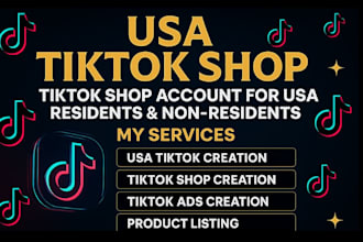 create USA tiktok shop setup tiktok shop account for business representative