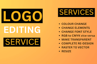 tweak, fix, adjust and refine your brand logo for a clean design