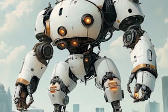 do the robot art scenery you need for your video game