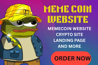 memecoin website design memecoin website crypto meme website pepe crypto presale