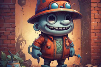 draw graffiti character design and illustration