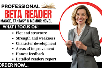 beta read and critique your children book, fiction and nonfiction, novel, memoir