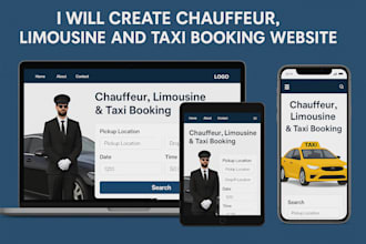 create chauffeur, limousine and taxi booking website
