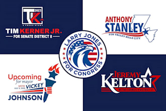 create unique minimalist political campaign logo