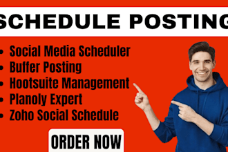 schedule manage post using buffer hootsuite planoly with zoho social