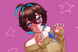 make anime fanart or custom commissions