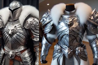 create 3d anime cosplay model 3d wearable helmet 3d full armor cosplay printing