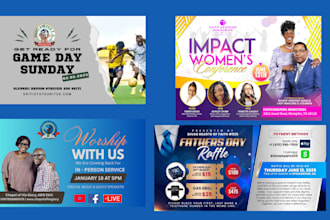 design stunning church flyers, event flyers, or postcards in a professional way