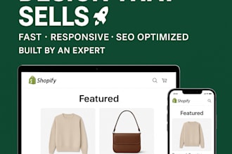 create a shopify website with SEO and conversion focused content