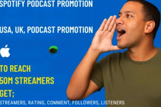 run targeted ads for spotify podcast promotion to USA,UK audience to get growth
