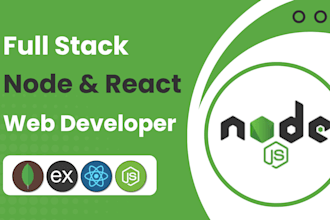 be node js developer, full stack react web developer, reactjs full stack website