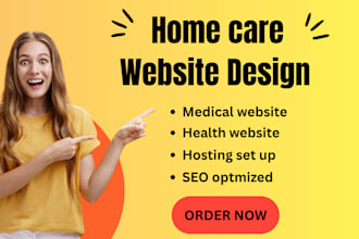 design a responsive health care and home care website