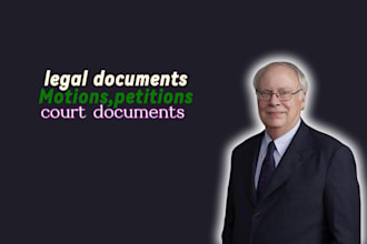 e lawyer for court motions, lawsuits, complaints, and legal documents