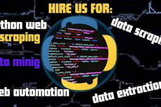python web scraping, data scraping, web automation, web scraping data extracting