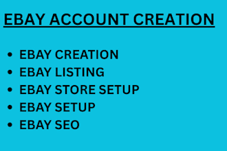do ebay account creation ebay listing ebay seo ebay store setup