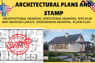 permit plan, pe stamp, architect stamp blueprint, floor plan, mep plans