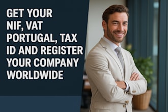 get your nif, vat portugal, tax id and register your company worldwide