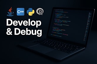develop and debug java cpp python and r projects and algorithms