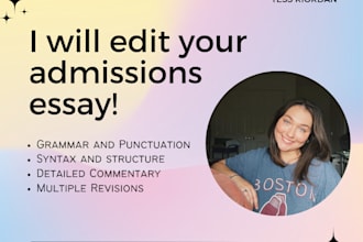 thoroughly edit your admissions essay