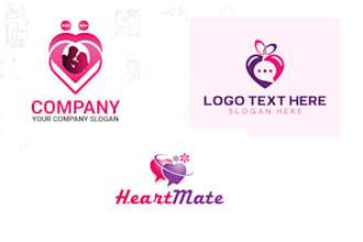 design unique dating app icon splash screen or website logo