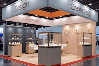 design jewelry trade show booth retractable outdoor banner jewelry exhibition