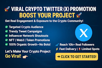 fast crypto twitter growth, pump memecoin token, x followers, ico web3 promotion