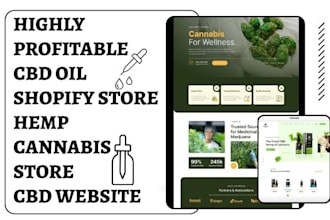 design cbd oil shopify store hemp cannabis store marijuana store cbd website