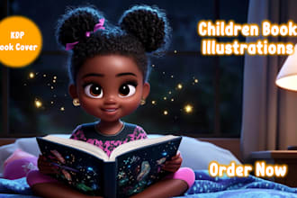 do awesome children story book illustration