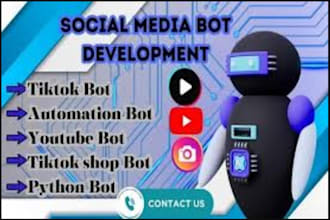 build social media bot twitter bot instagram bot web automation bot telegram bot