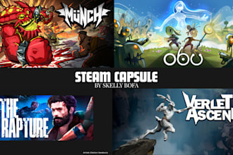 steam capsule, game banner, game art, steam game ui environment, game poster