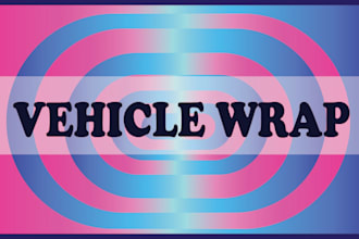 do eye catching and creative wrap designs for car, van, truck, bike