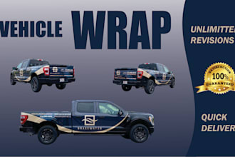 do eye catching and creative wrap designs for car, van, truck, bike