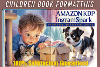 illustrate,format,edit children book,storybook,fiction,ebook,cover layout design