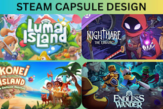 do game banner steam capsule game ui game poster game art logo steam graphics
