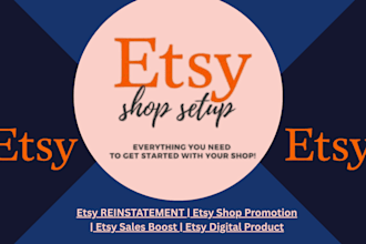 do etsy set up, etsy promotion, etsy reinstatement, etsy digital product