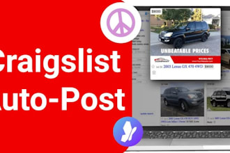 create auto relisting bot, craigslist bot,uploader bot, facebook marketplace bot