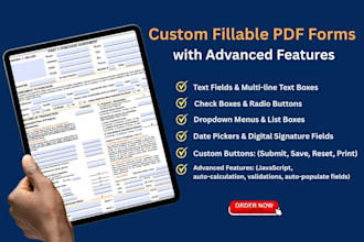 create custom fillable PDF forms with advanced features