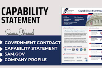 design your federal government capability statement in 12 hrs, letter head