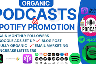 do spotify music promotion, apple music, podcast promotion to increase streamers