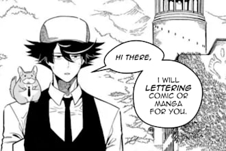 typeset lettering sound effect for webtoon manga comic