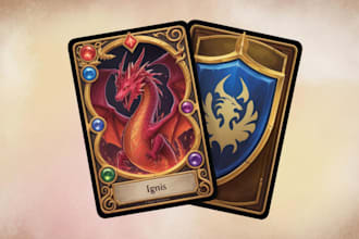 design tcg, playmat, yugioh, poker nft cards, board game art, card game template
