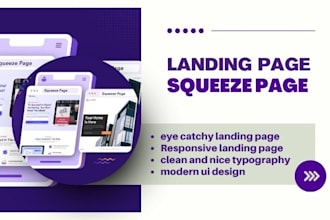 create landing page design as sales for squeeze page on wordpress